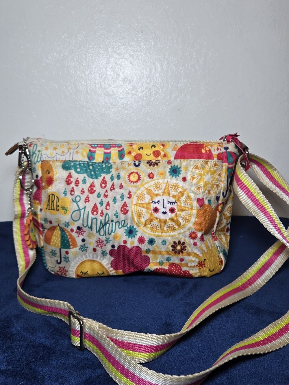 Lily Bloom YOU ARE  MY SUNSHINE Adjustable Crossbody Bag - Picture 2 of 11
